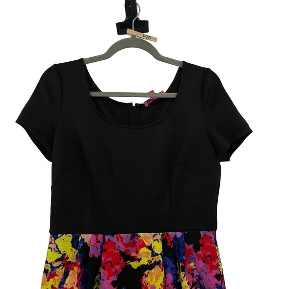 Betsey Johnson Scuba Fit n Flare Floral Bottom Dress - Picture 4 of 10